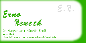 erno nemeth business card